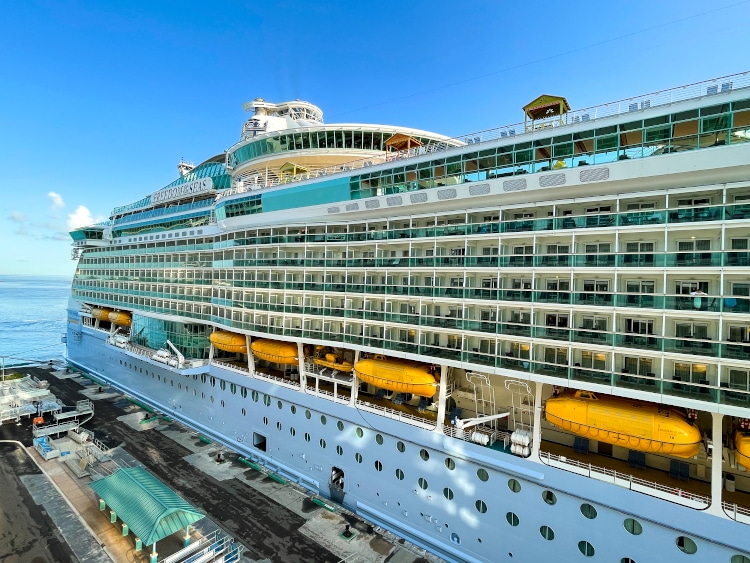 The Royal Caribbean Cruise Ship Freedom of the Seas in Nassau, Bahamas.