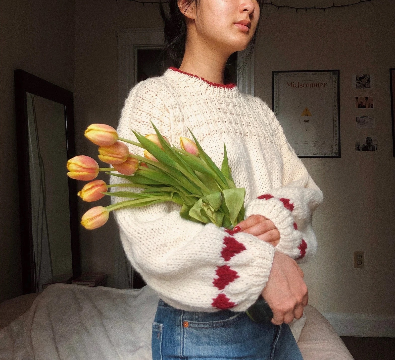 Heart Sweater Knitting Pattern